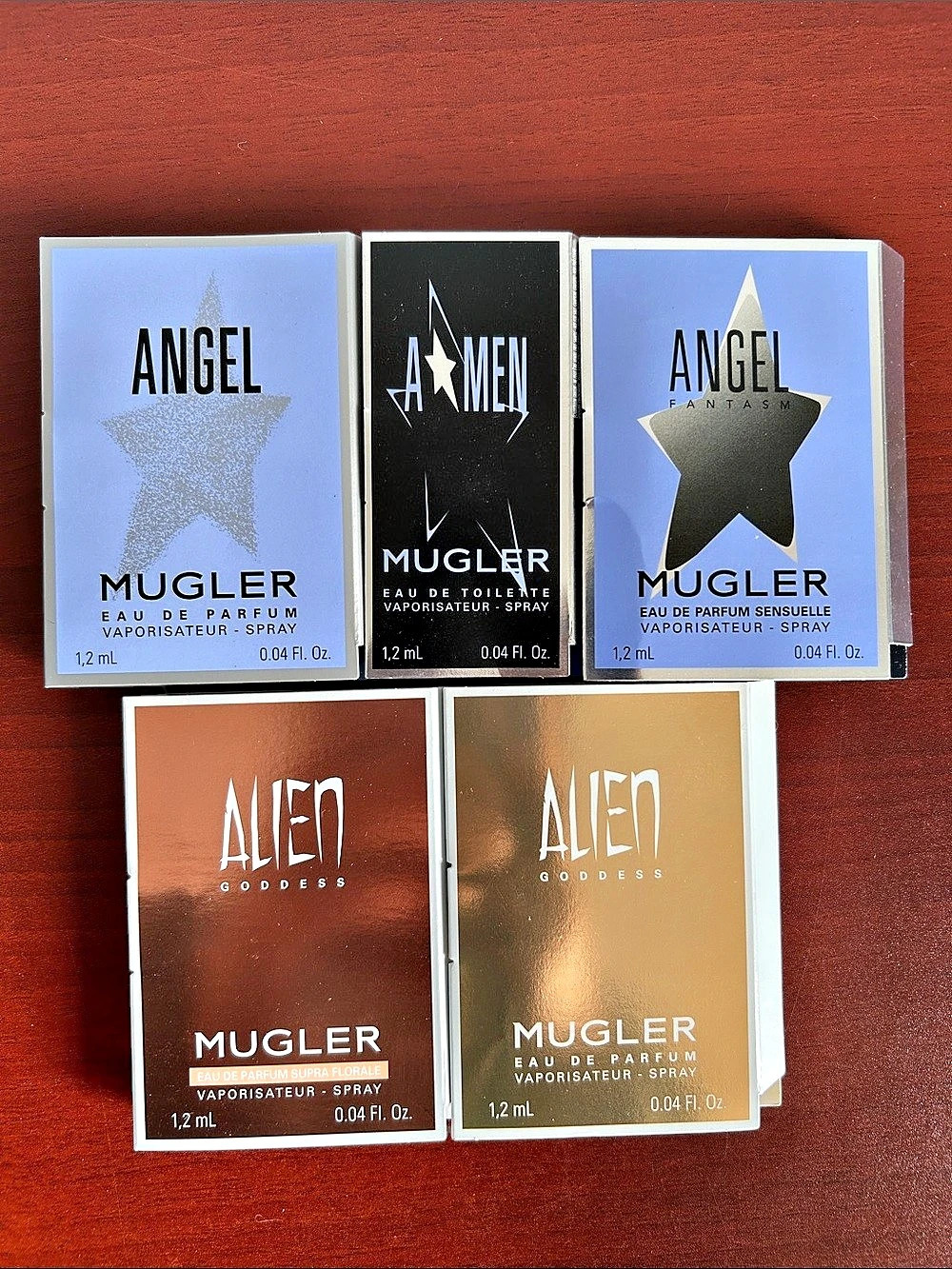 5 pieces Mugler Sample Vial Lot 1.2 mL